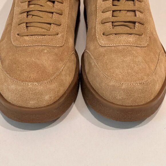 ZARA MEN BROWN CAMEL SUEDE SHOES - Picture 4 of 10